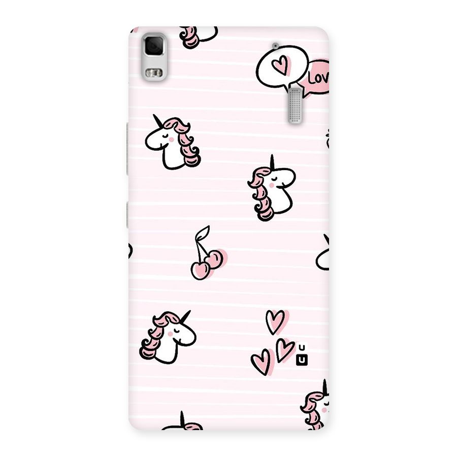 Strawberries And Unicorns Back Case for Lenovo A7000