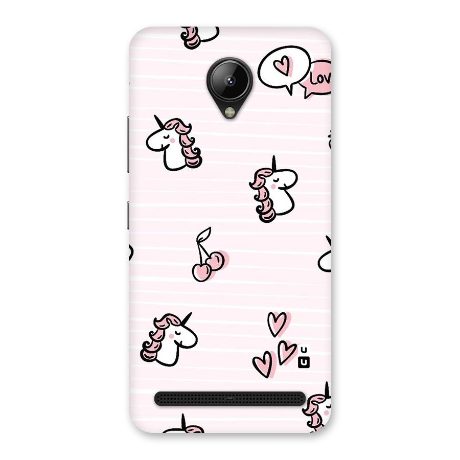 Strawberries And Unicorns Back Case for Lenovo C2