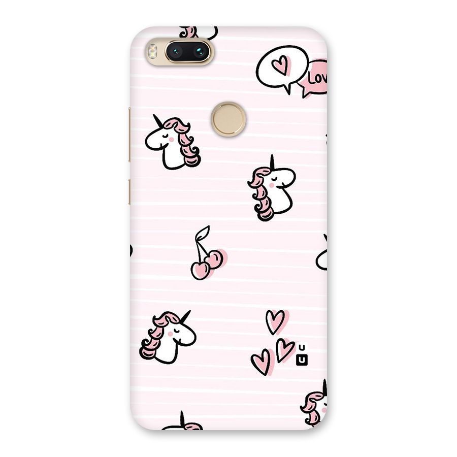 Strawberries And Unicorns Back Case for Mi A1