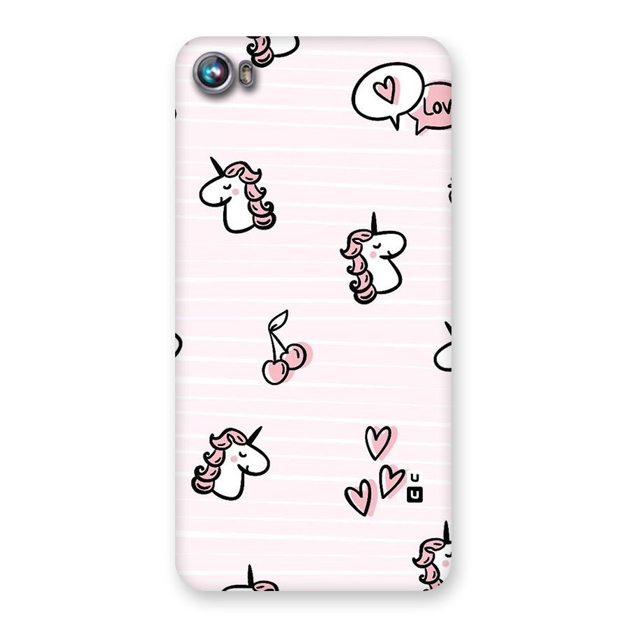 Strawberries And Unicorns Back Case for Micromax Canvas Fire 4 A107