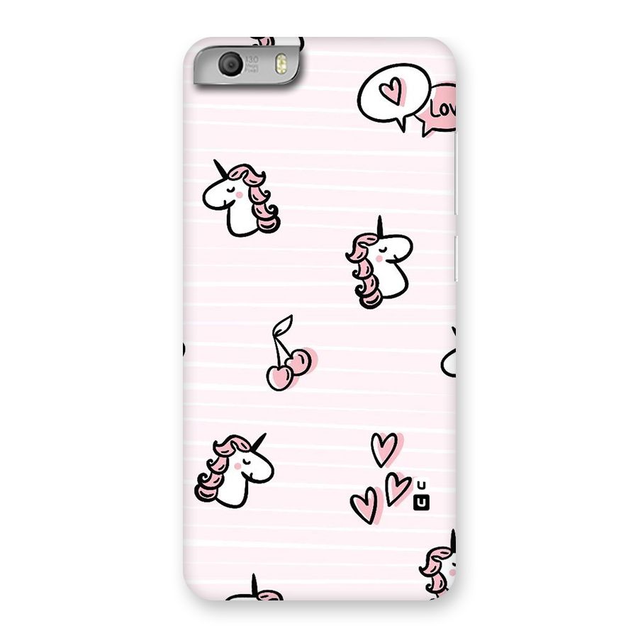 Strawberries And Unicorns Back Case for Micromax Canvas Knight 2