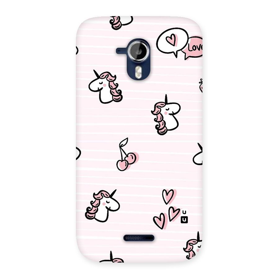 Strawberries And Unicorns Back Case for Micromax Canvas Magnus A117