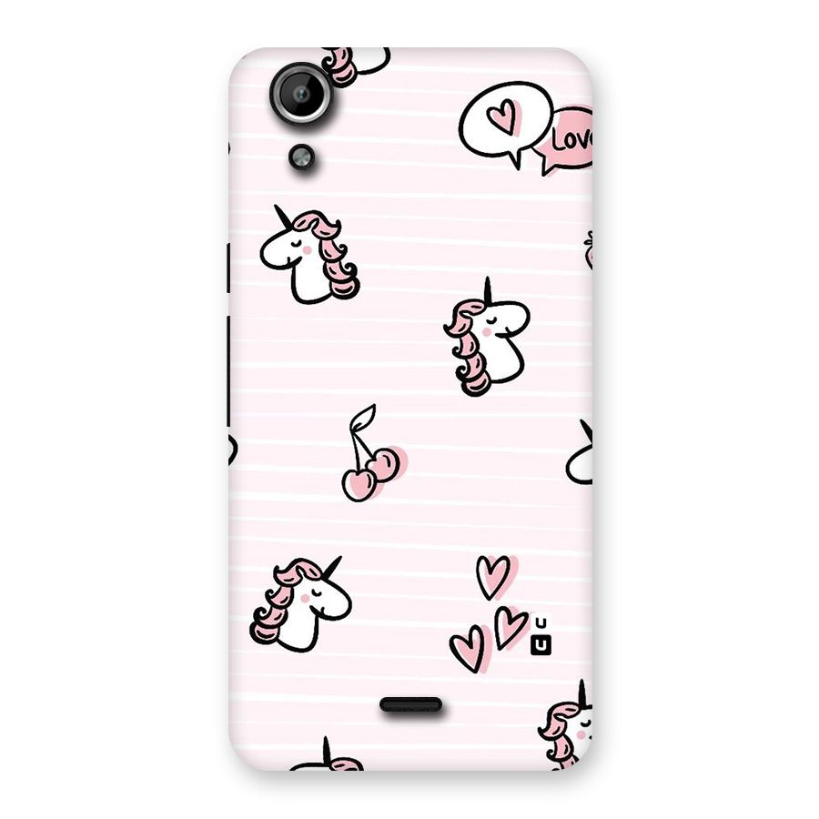 Strawberries And Unicorns Back Case for Micromax Canvas Selfie Lens Q345