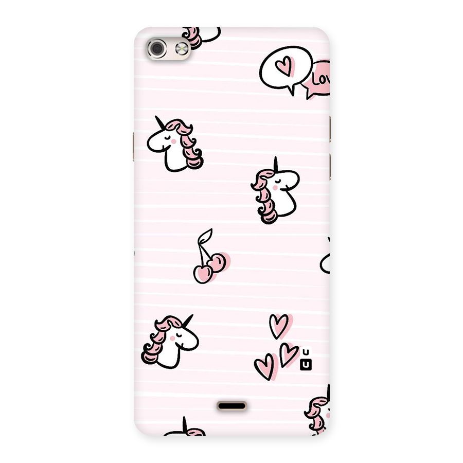 Strawberries And Unicorns Back Case for Micromax Canvas Silver 5