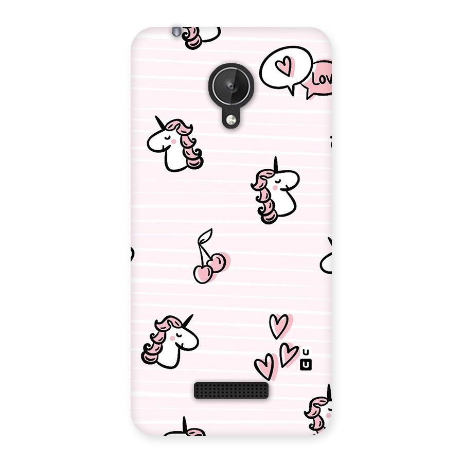 Strawberries And Unicorns Back Case for Micromax Canvas Spark Q380
