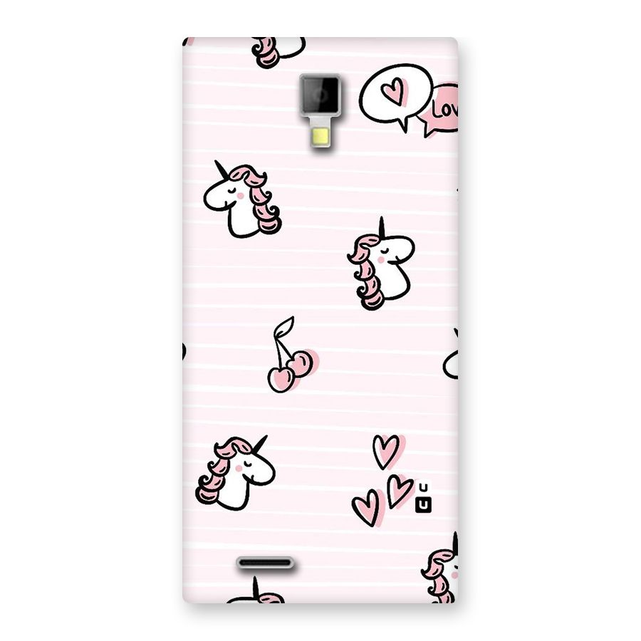 Strawberries And Unicorns Back Case for Micromax Canvas Xpress A99