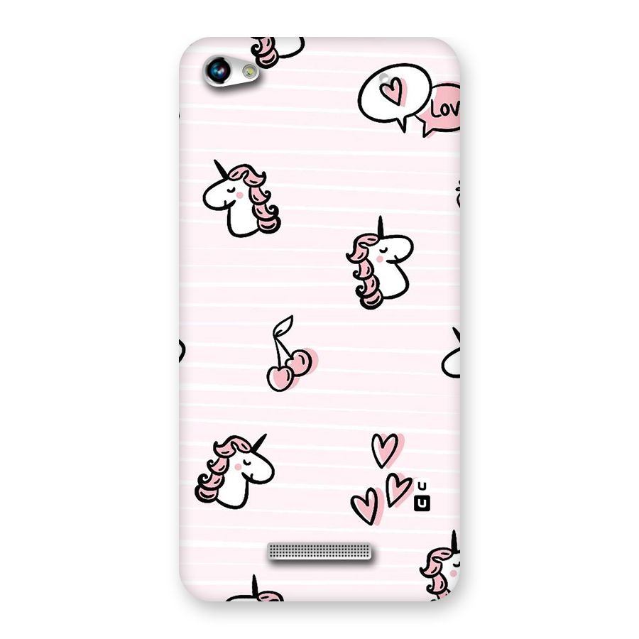 Strawberries And Unicorns Back Case for Micromax Hue 2