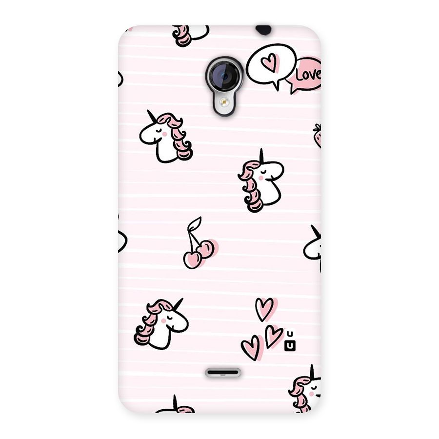 Strawberries And Unicorns Back Case for Micromax Unite 2 A106