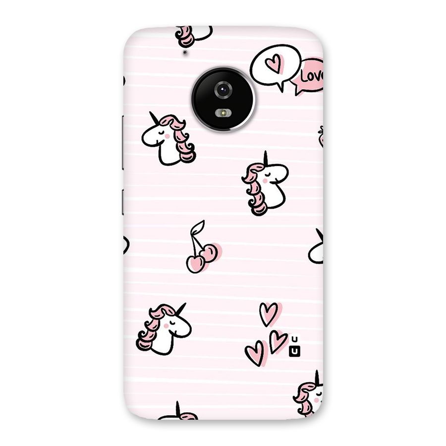 Strawberries And Unicorns Back Case for Moto G5