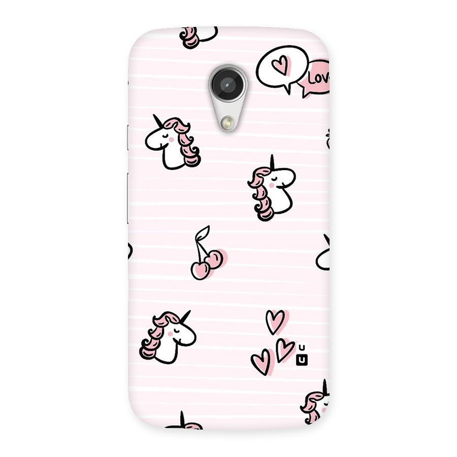 Strawberries And Unicorns Back Case for Moto G 2nd Gen