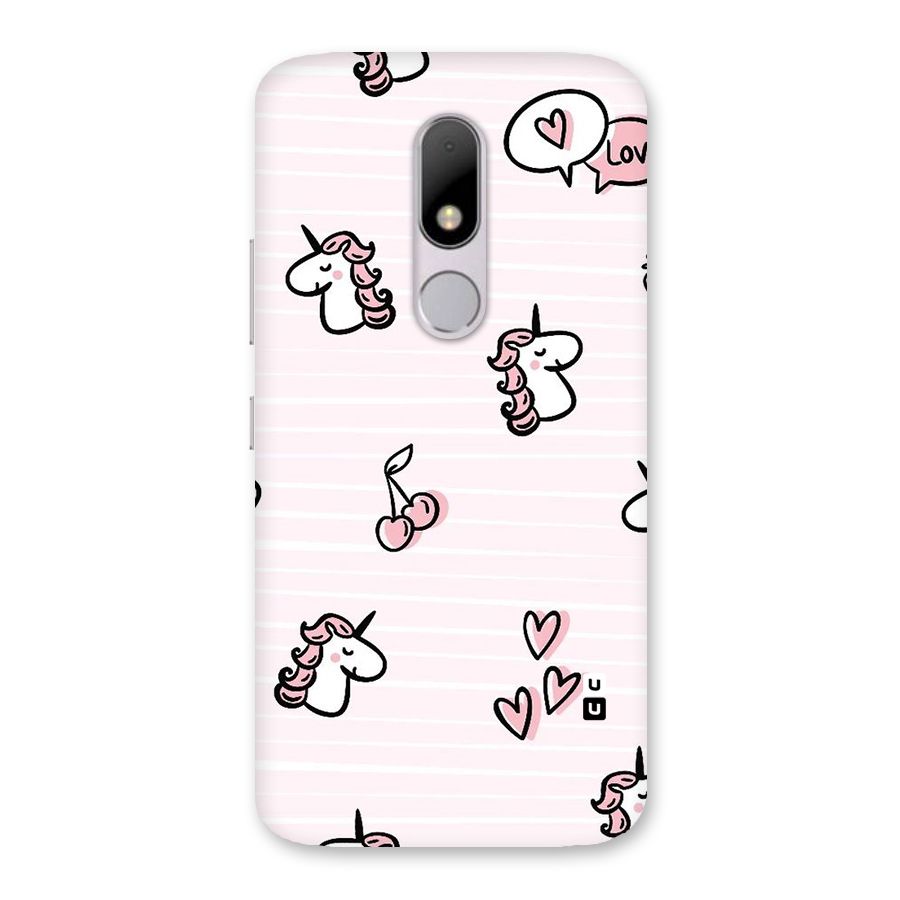 Strawberries And Unicorns Back Case for Moto M