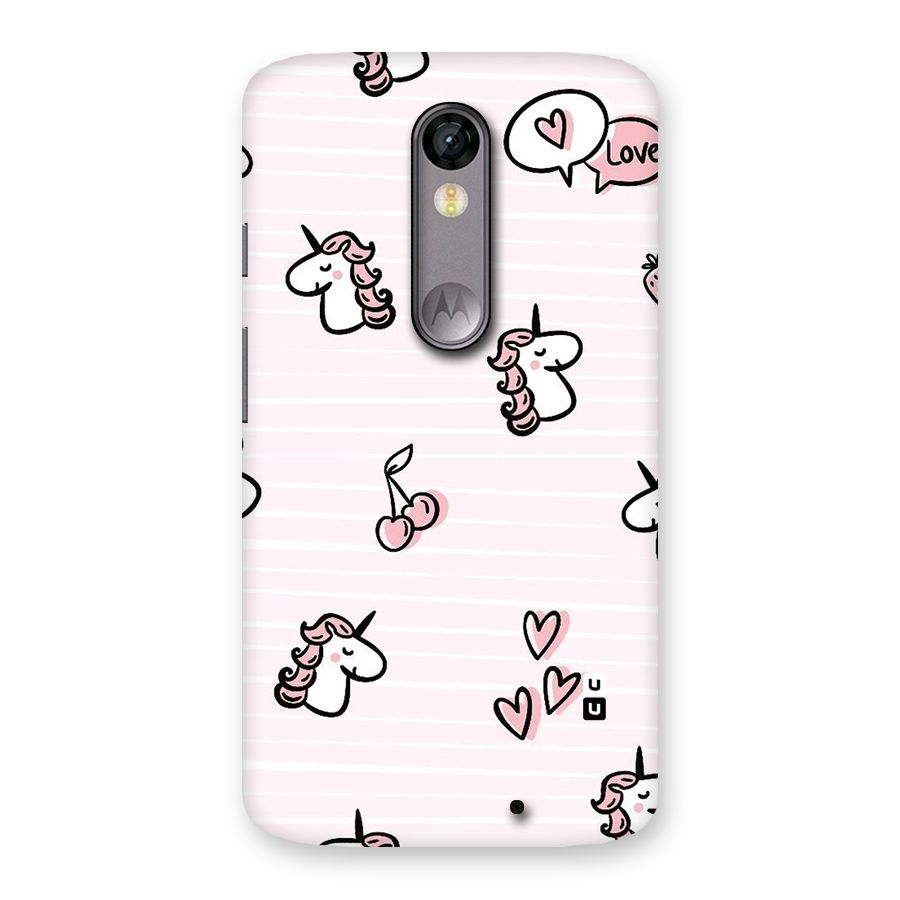 Strawberries And Unicorns Back Case for Moto X Force