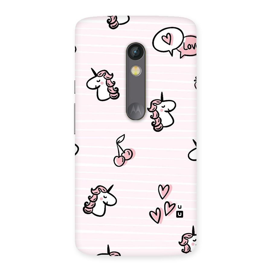 Strawberries And Unicorns Back Case for Moto X Play