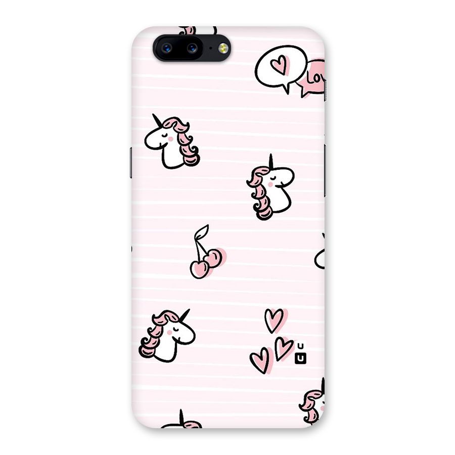 Strawberries And Unicorns Back Case for OnePlus 5