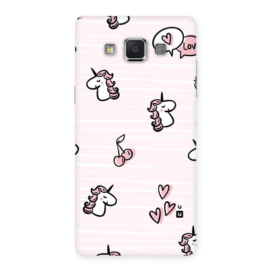 Strawberries And Unicorns Back Case for Samsung Galaxy A5