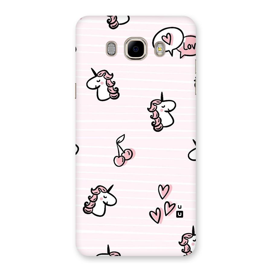 Strawberries And Unicorns Back Case for Samsung Galaxy J7 2016