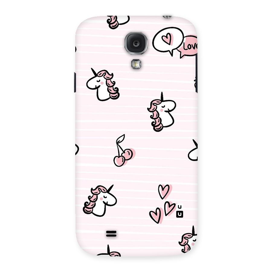 Strawberries And Unicorns Back Case for Samsung Galaxy S4