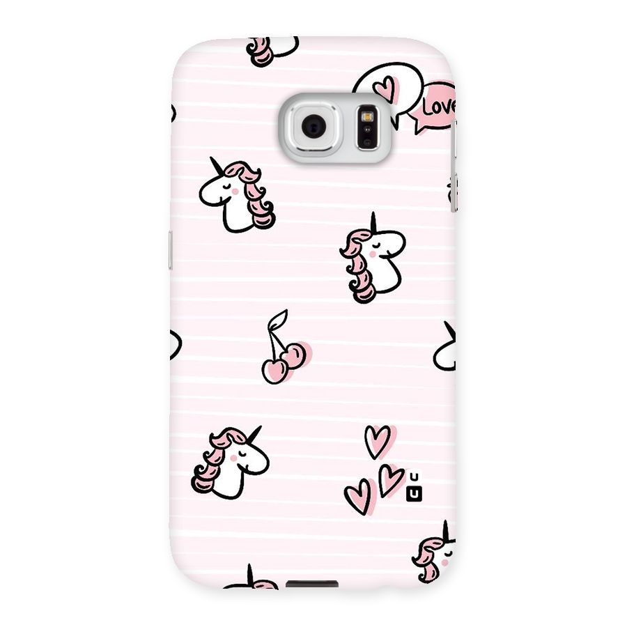 Strawberries And Unicorns Back Case for Samsung Galaxy S6