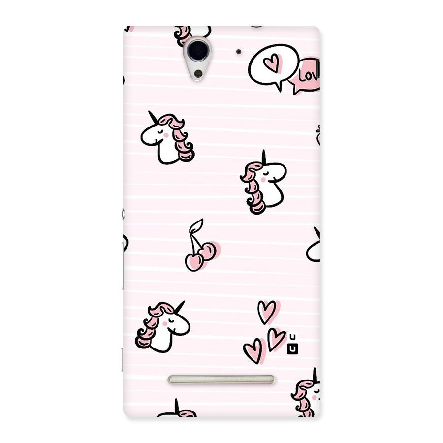Strawberries And Unicorns Back Case for Sony Xperia C3