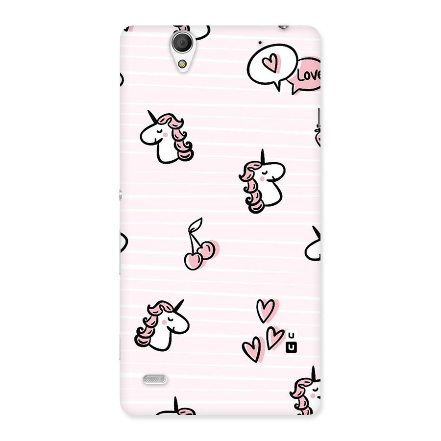 Strawberries And Unicorns Back Case for Sony Xperia C4