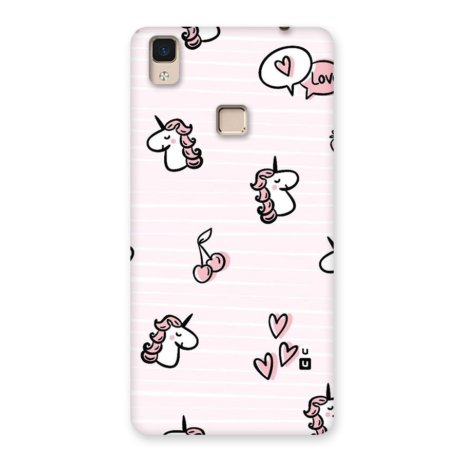 Strawberries And Unicorns Back Case for V3 Max