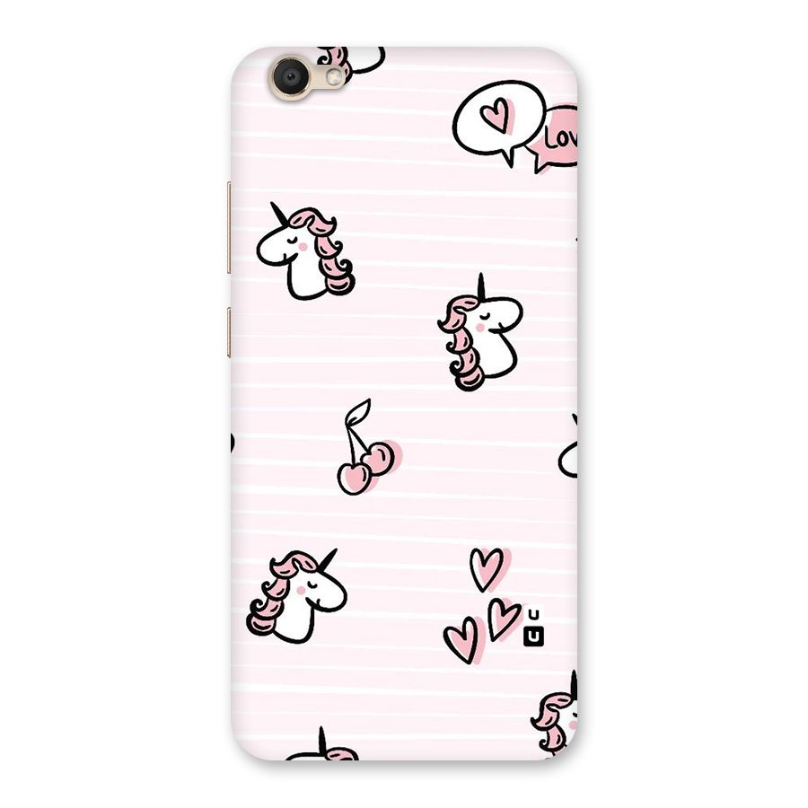 Strawberries And Unicorns Back Case for Vivo V5