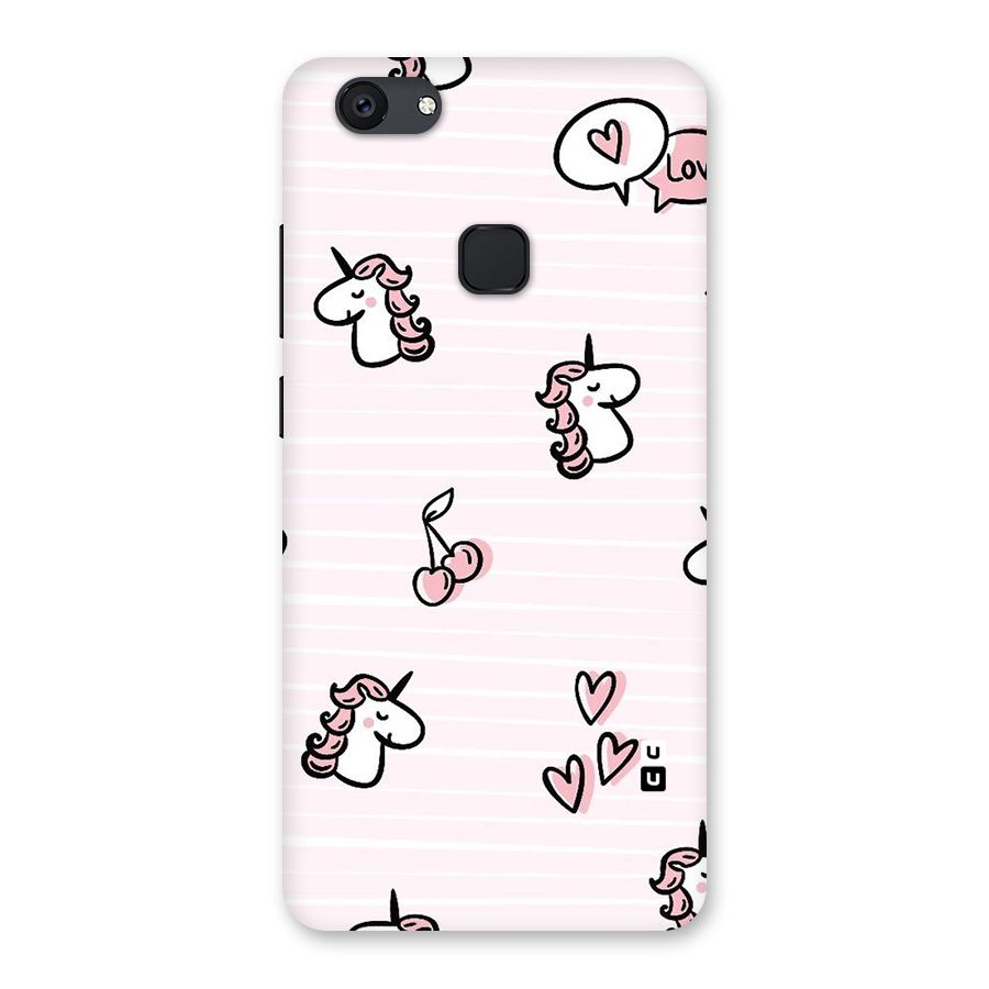 Strawberries And Unicorns Back Case for Vivo V7 Plus