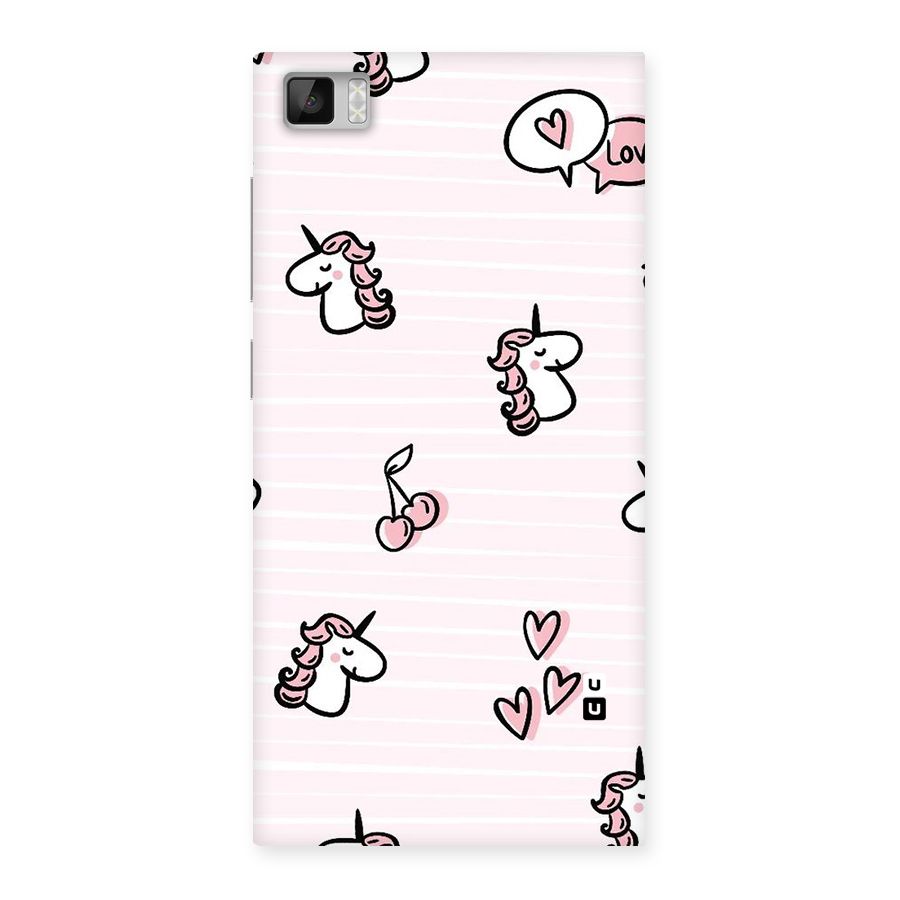 Strawberries And Unicorns Back Case for Xiaomi Mi3