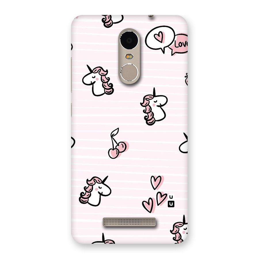 Strawberries And Unicorns Back Case for Xiaomi Redmi Note 3