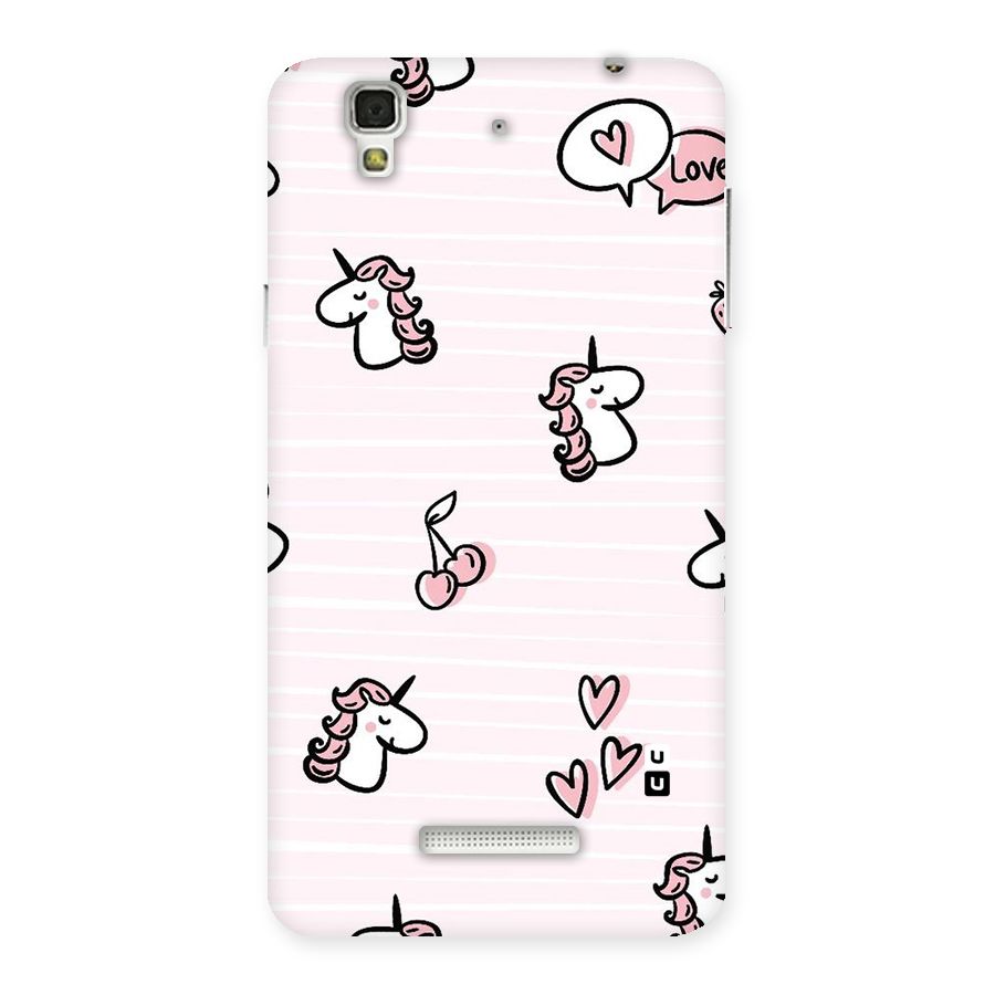 Strawberries And Unicorns Back Case for YU Yureka Plus