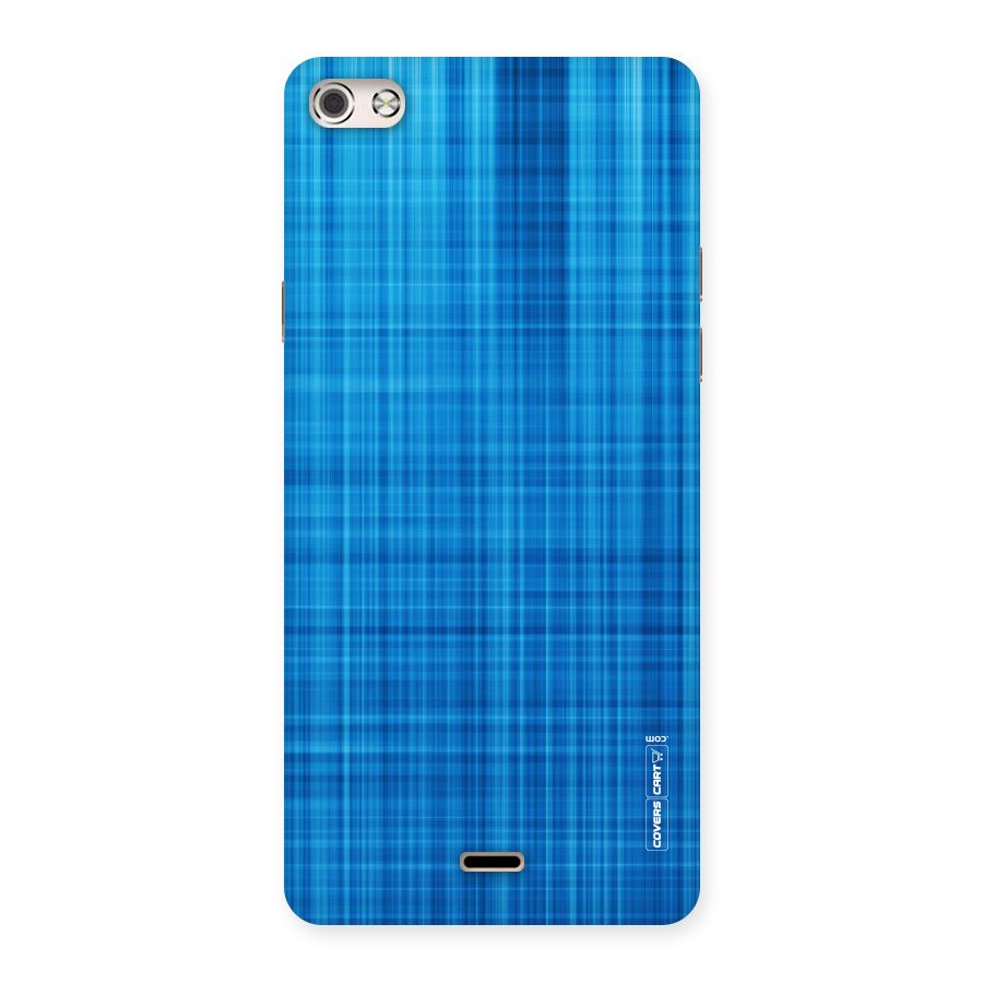 Stripe Blue Abstract Back Case for Micromax Canvas Silver 5