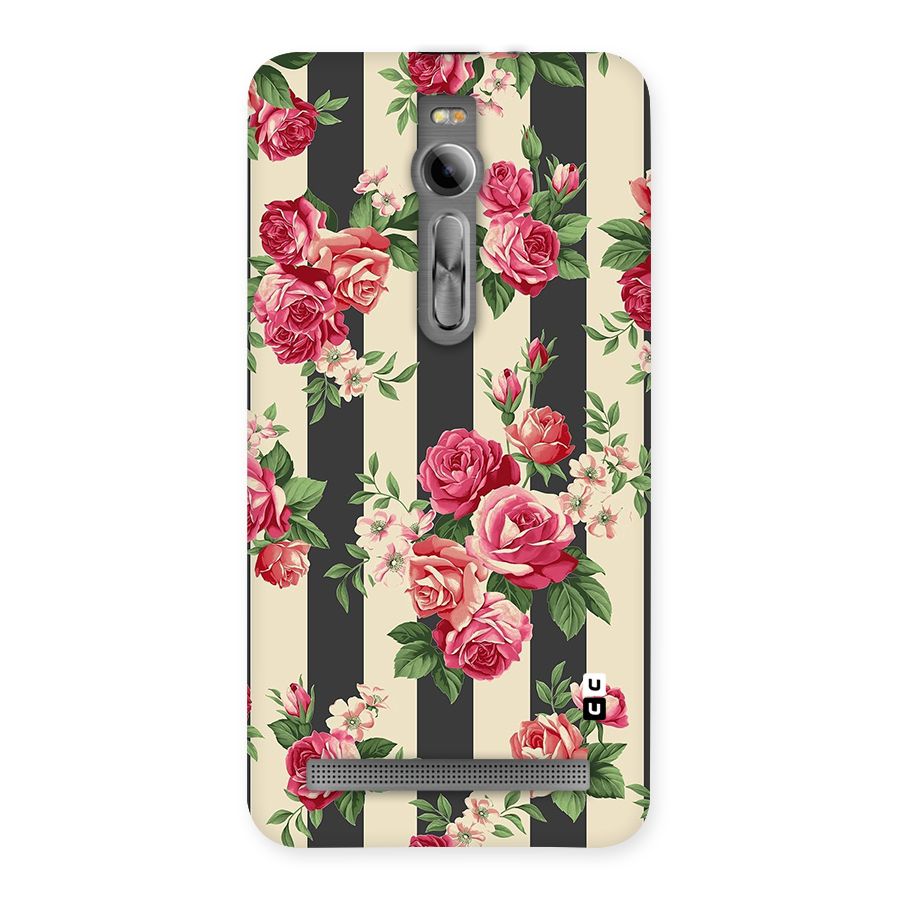 Stripes And Floral Back Case for Asus Zenfone 2