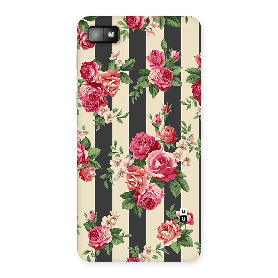 Stripes And Floral Back Case for Blackberry Z10