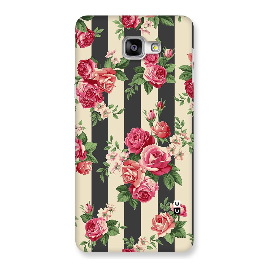 Stripes And Floral Back Case for Galaxy A9