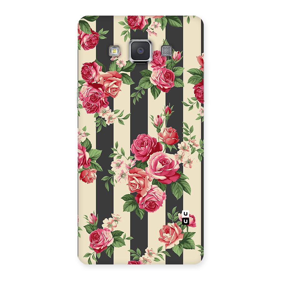 Stripes And Floral Back Case for Galaxy Grand Max
