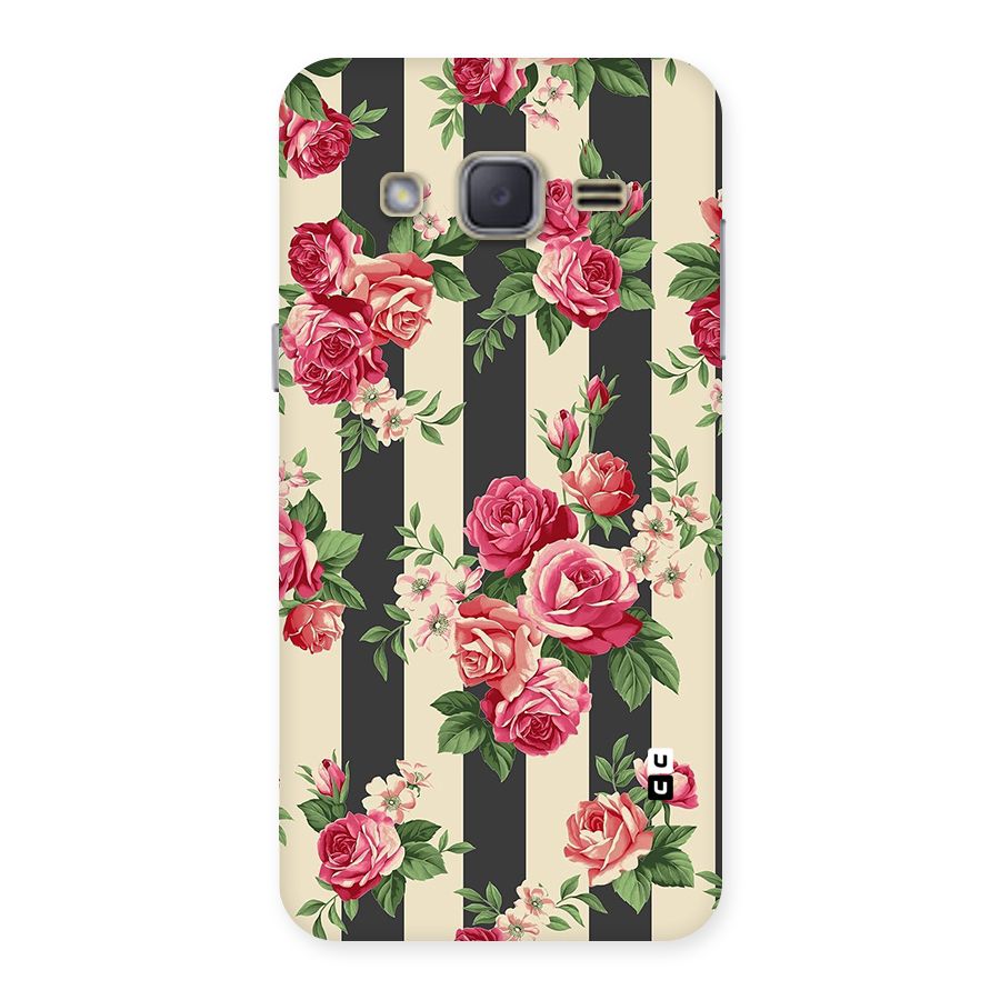 Stripes And Floral Back Case for Galaxy J2