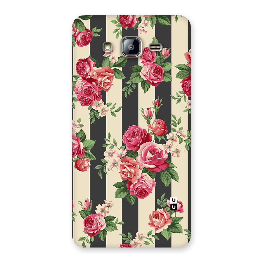 Stripes And Floral Back Case for Galaxy On5