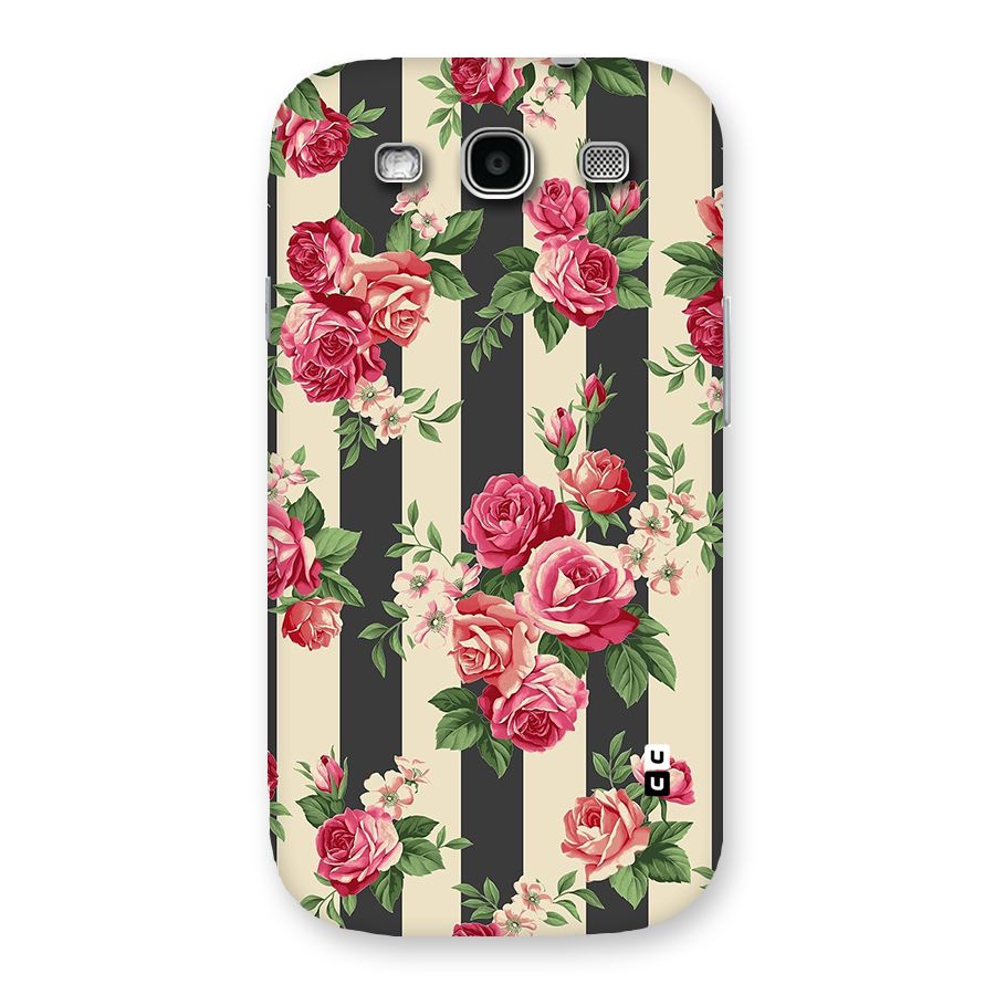 Stripes And Floral Back Case for Galaxy S3