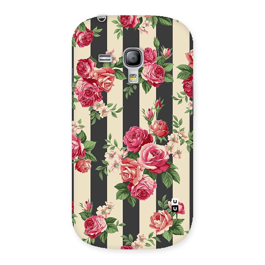 Stripes And Floral Back Case for Galaxy S3 Mini