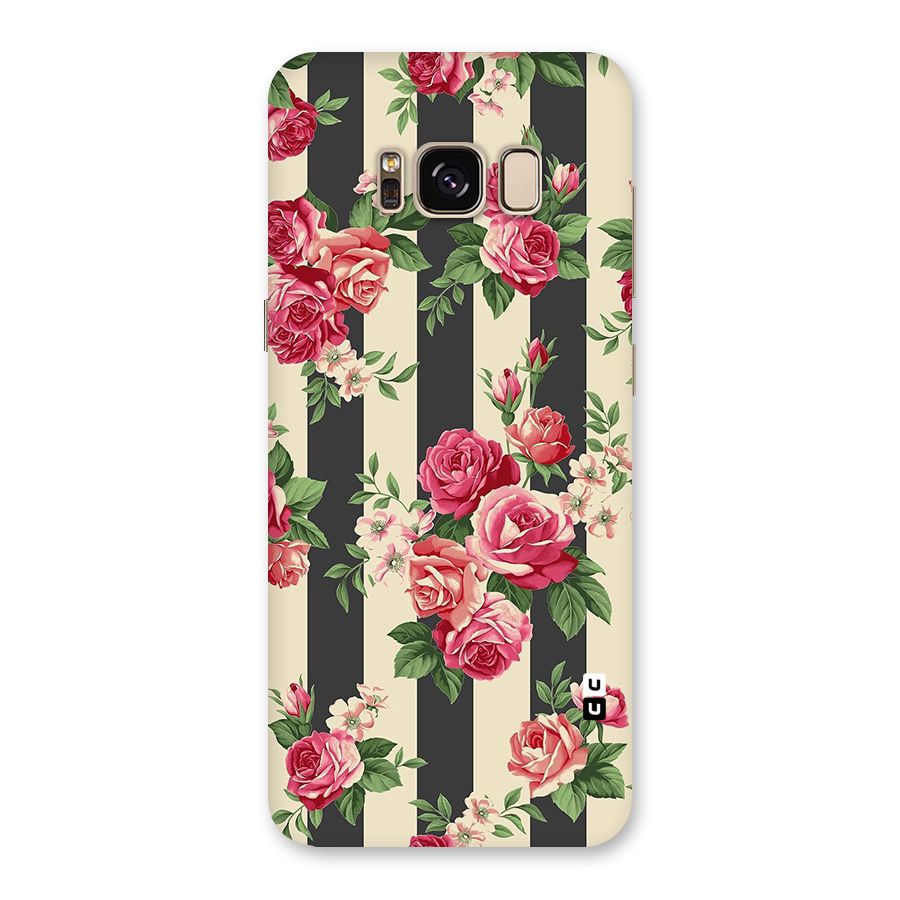 Stripes And Floral Back Case for Galaxy S8