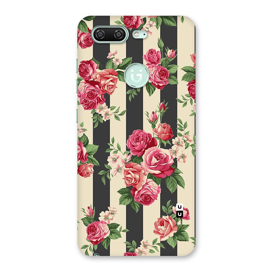 Stripes And Floral Back Case for Gionee S10