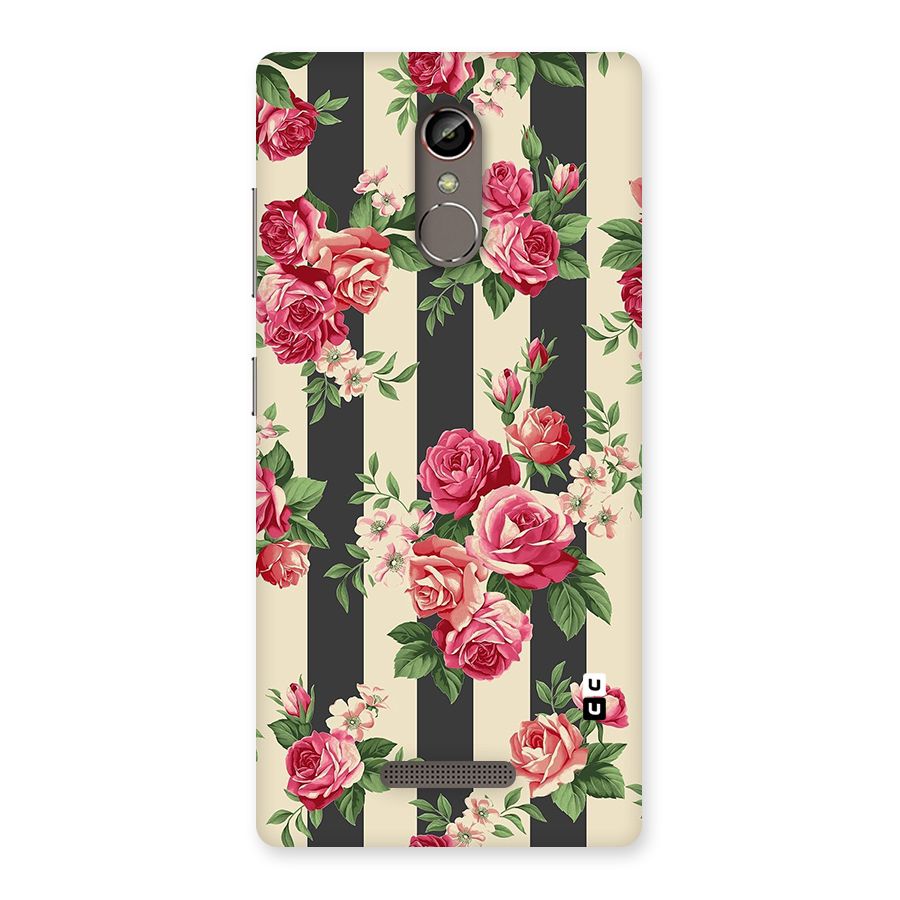 Stripes And Floral Back Case for Gionee S6s