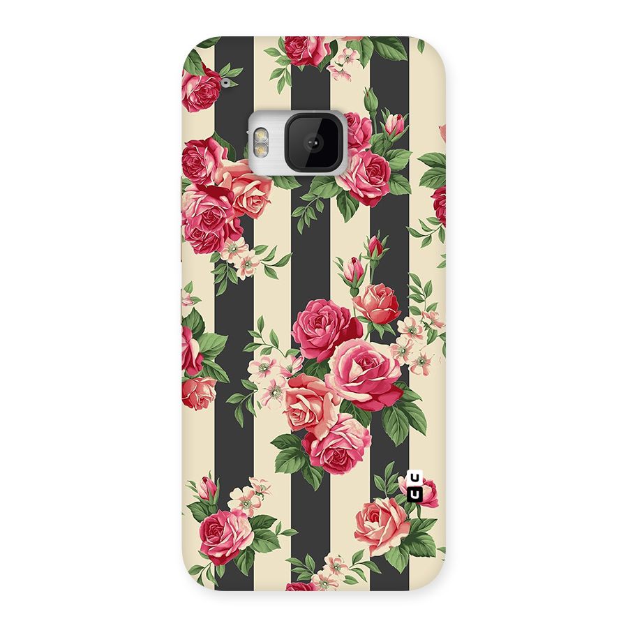 Stripes And Floral Back Case for HTC One M9