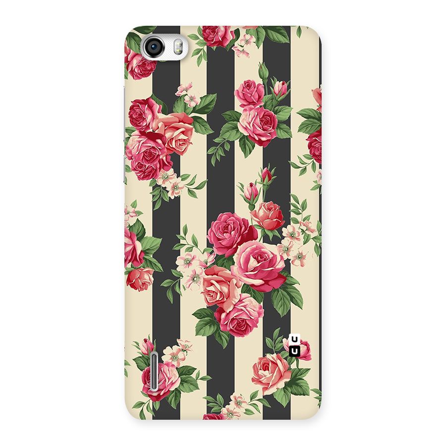 Stripes And Floral Back Case for Honor 6