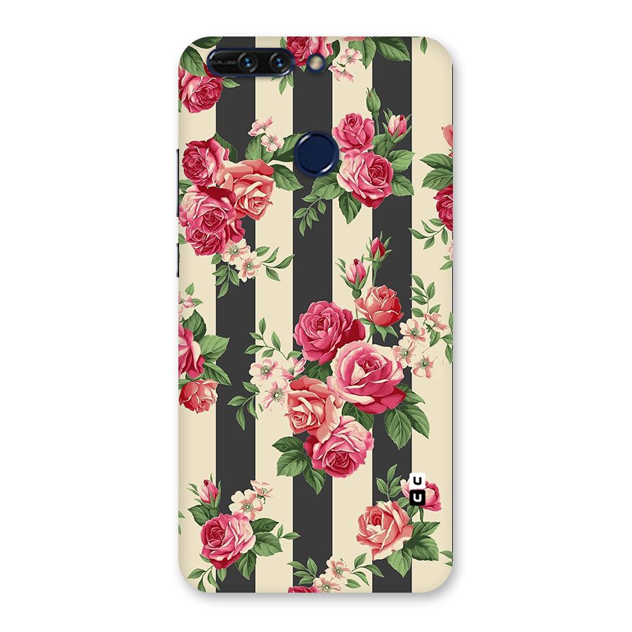 Stripes And Floral Back Case for Honor 8 Pro