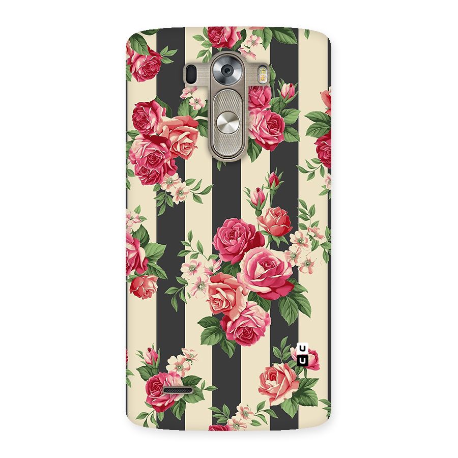 Stripes And Floral Back Case for LG G3