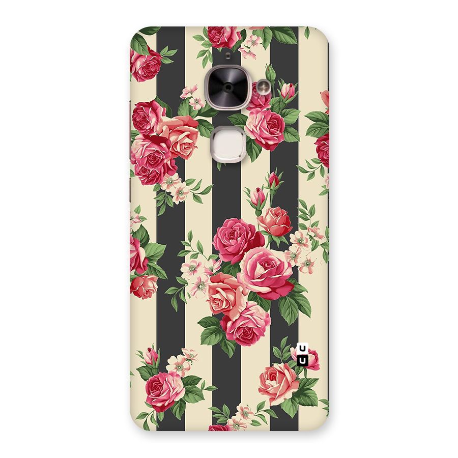 Stripes And Floral Back Case for Le 2