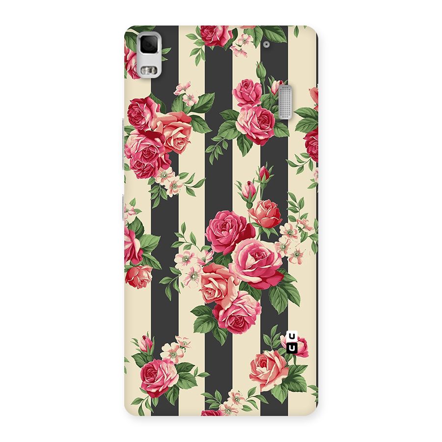 Stripes And Floral Back Case for Lenovo K3 Note