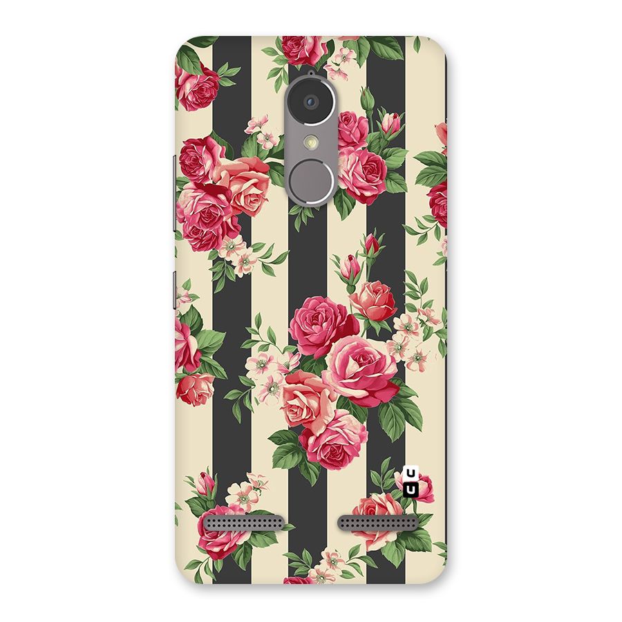 Stripes And Floral Back Case for Lenovo K6