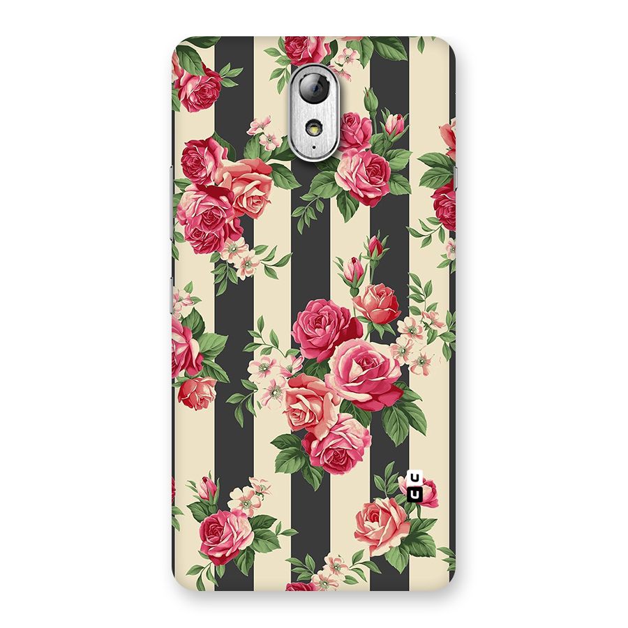 Stripes And Floral Back Case for Lenovo Vibe P1M